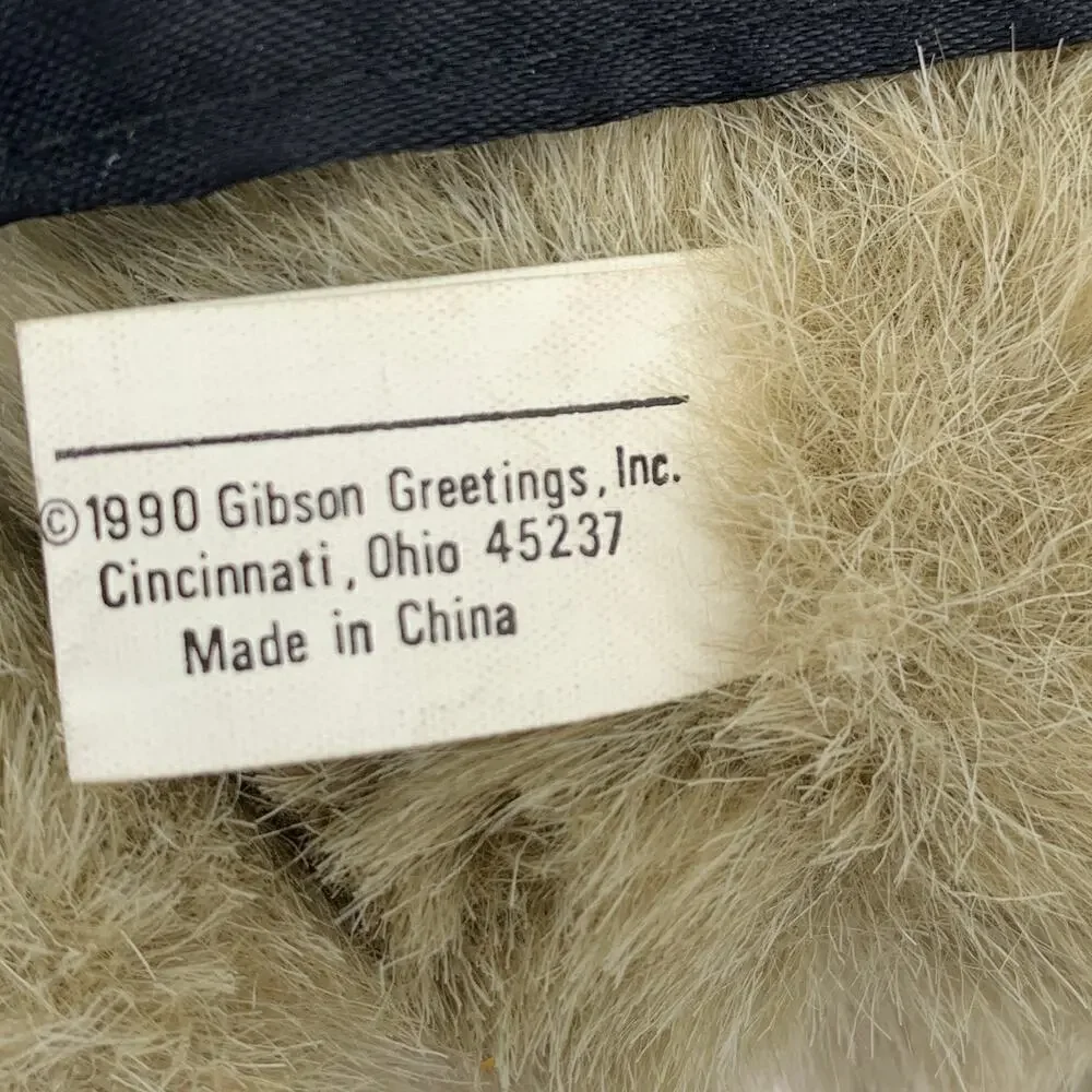 VTG ‘90 Gibson Greetings Masked w/Cape 5” Teddy Bear Plush NOS Teddy Hugglesbie